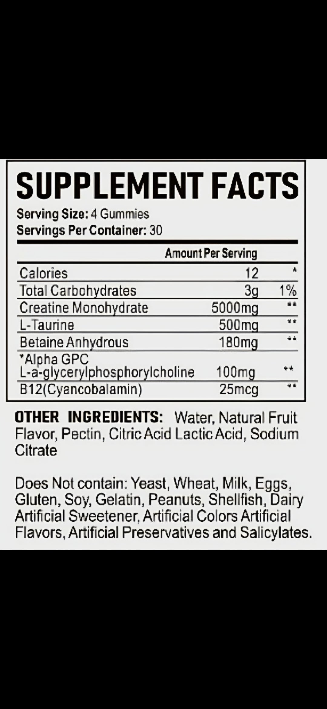 Creatine Monohydrate Gummies 5g - 120 Count